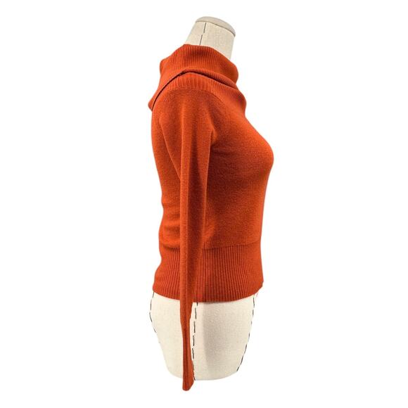 W by Worth Orange Off The‎ Shoulder Long Sleeves Ribbed Hem Sweater XS - Picture 2 of 8